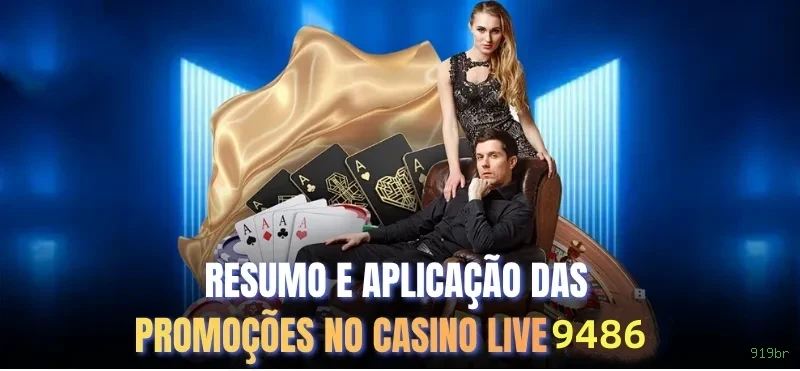 Imagem promocional do cassino online da 919br mostrando jogos ao vivo